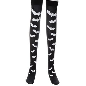 Black Batty Bats Thigh High Over Knee Stocking Socks